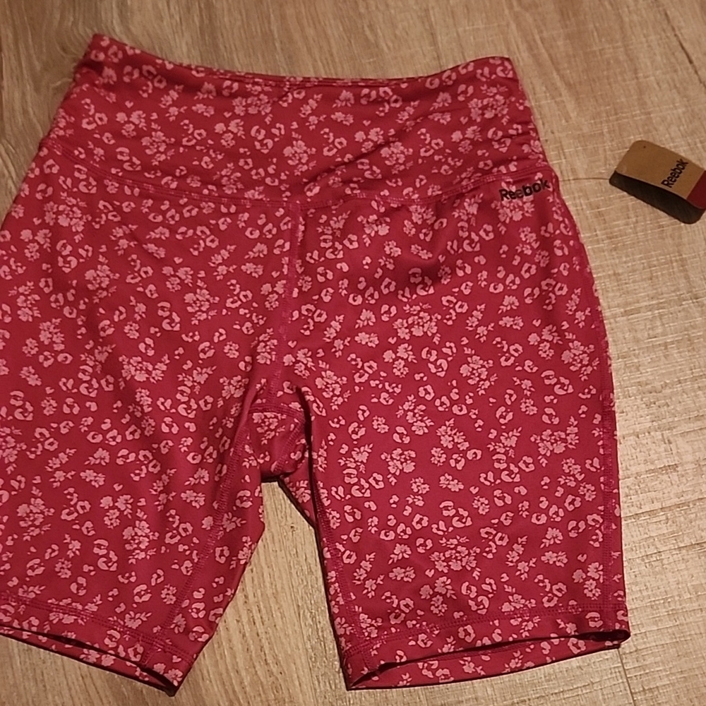 Reebok | Women's Pink Floral Bike Shorts